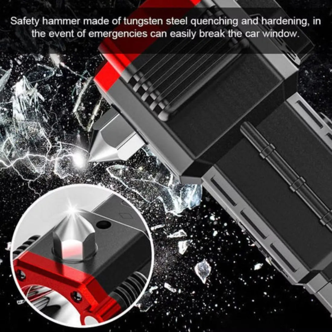 Versatile LED Flashlight with Power Bank, Hammer, and Magnets - Click2kart