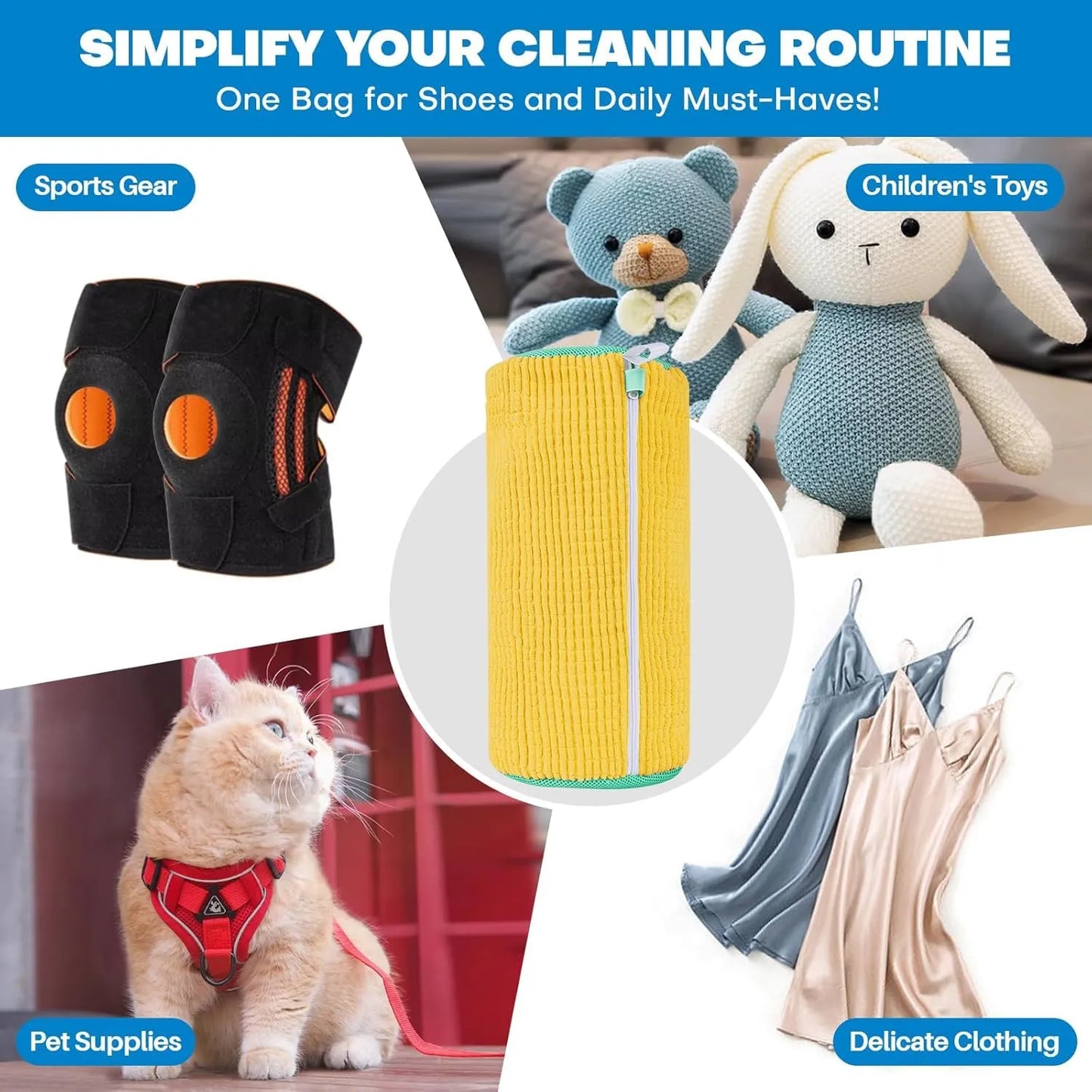 Shoe Washing Machine Bag – Durable Zip Laundry Bag for Sneakers & Footwear Protection
